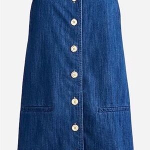 J. Crew Blue Denim Button-Front Dress